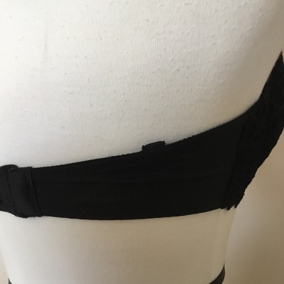 PINK Victoria's Secret Bra Black Lace Push-up Size 34DD - Picture 5 of 7